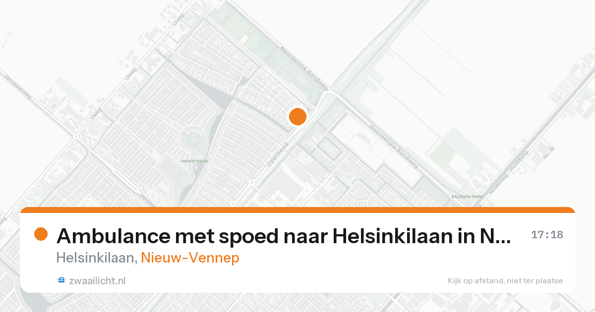 Ambulance met spoed naar Helsinkilaan in Nieuw-Vennep — 30 mei 2026