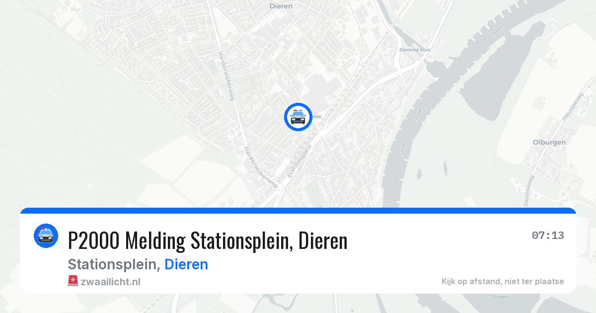 P2000 Melding Stationsplein, Dieren — 26 jun 2026
