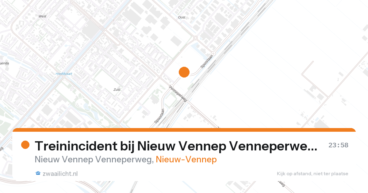 Treinincident bij Nieuw Vennep Venneperweg in Nieuw-Vennep — 6 feb 2026