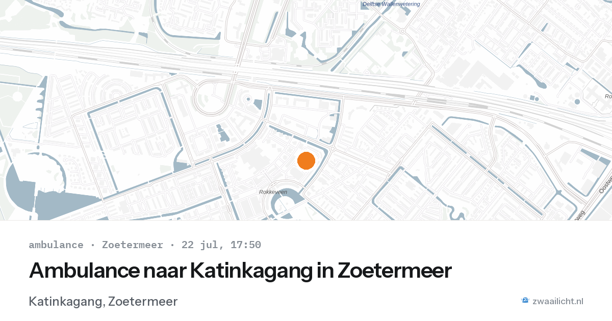 Ambulance naar Katinkagang in Zoetermeer — 22 jul 2026