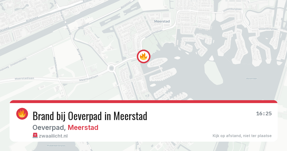 Brand bij Oeverpad in Meerstad — 12 jun 2026