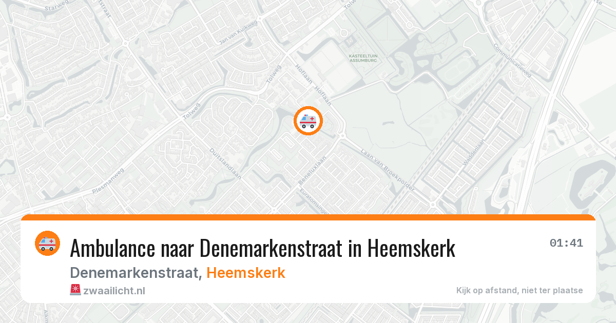 Ambulance naar Denemarkenstraat in Heemskerk — 18 jul 2026