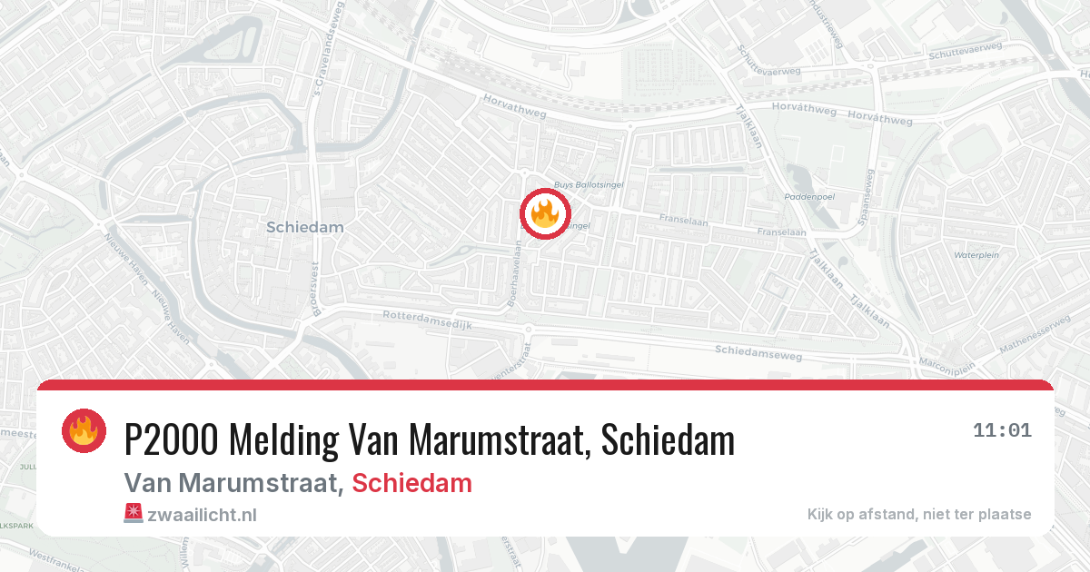 P2000 Melding Van Marumstraat, Schiedam — 31 mrt 2026