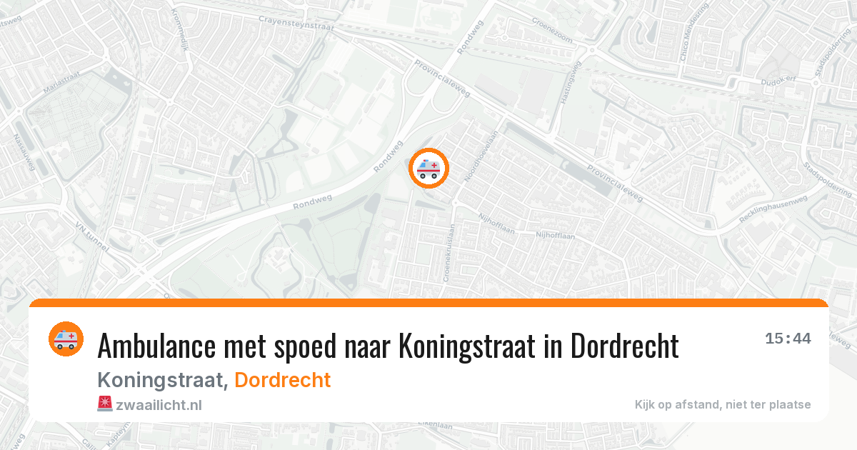 Ambulance met spoed naar Koningstraat in Dordrecht — 26 jan 2026
