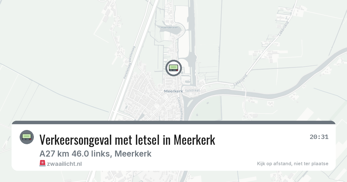 Verkeersongeval met letsel in Meerkerk — 13 feb 2026