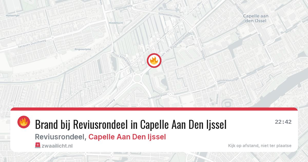 Brand bij Reviusrondeel in Capelle Aan Den Ijssel — 1 apr 2026