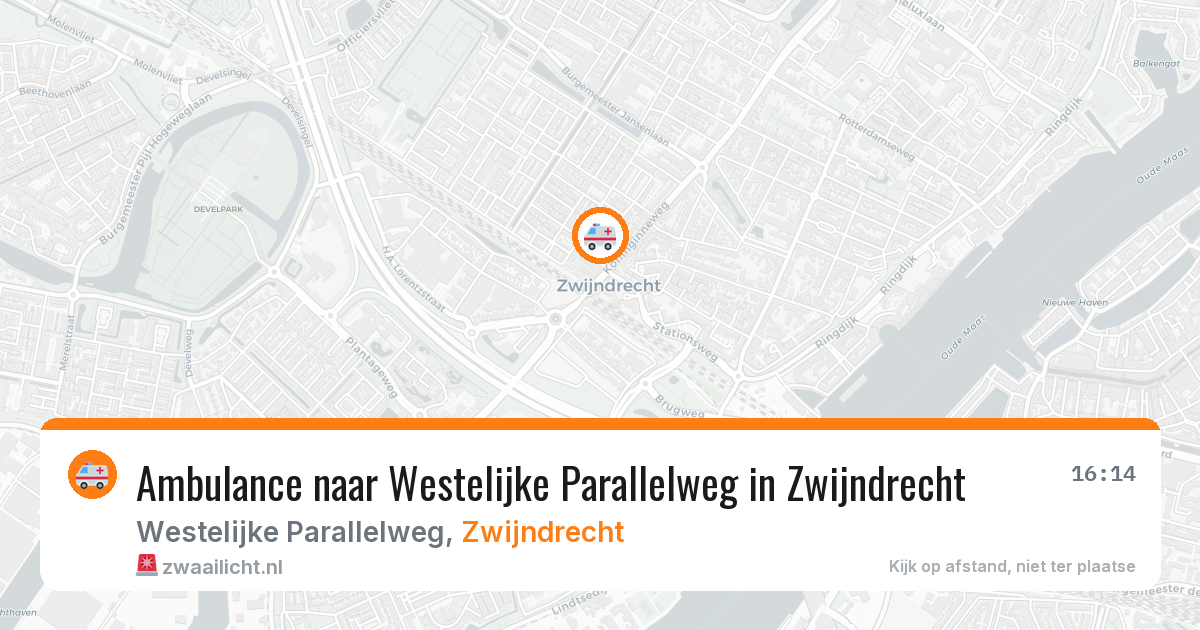 Ambulance naar Westelijke Parallelweg in Zwijndrecht — 31 mrt 2026