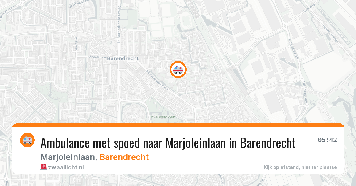 Ambulance met spoed naar Marjoleinlaan in Barendrecht — 1 jul 2026