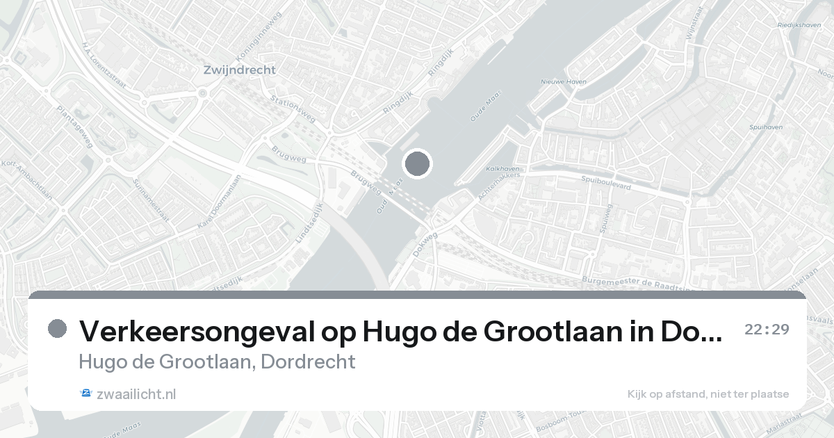 Verkeersongeval op Hugo de Grootlaan in Dordrecht — 30 jan 2026