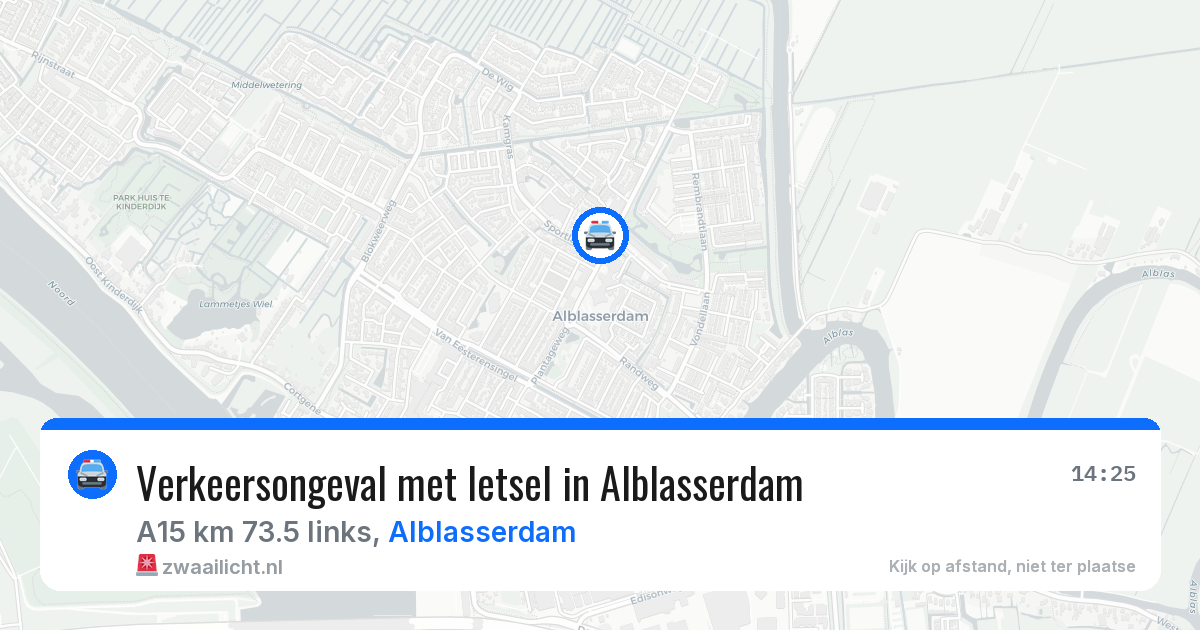 Verkeersongeval met letsel in Alblasserdam — 29 apr 2026