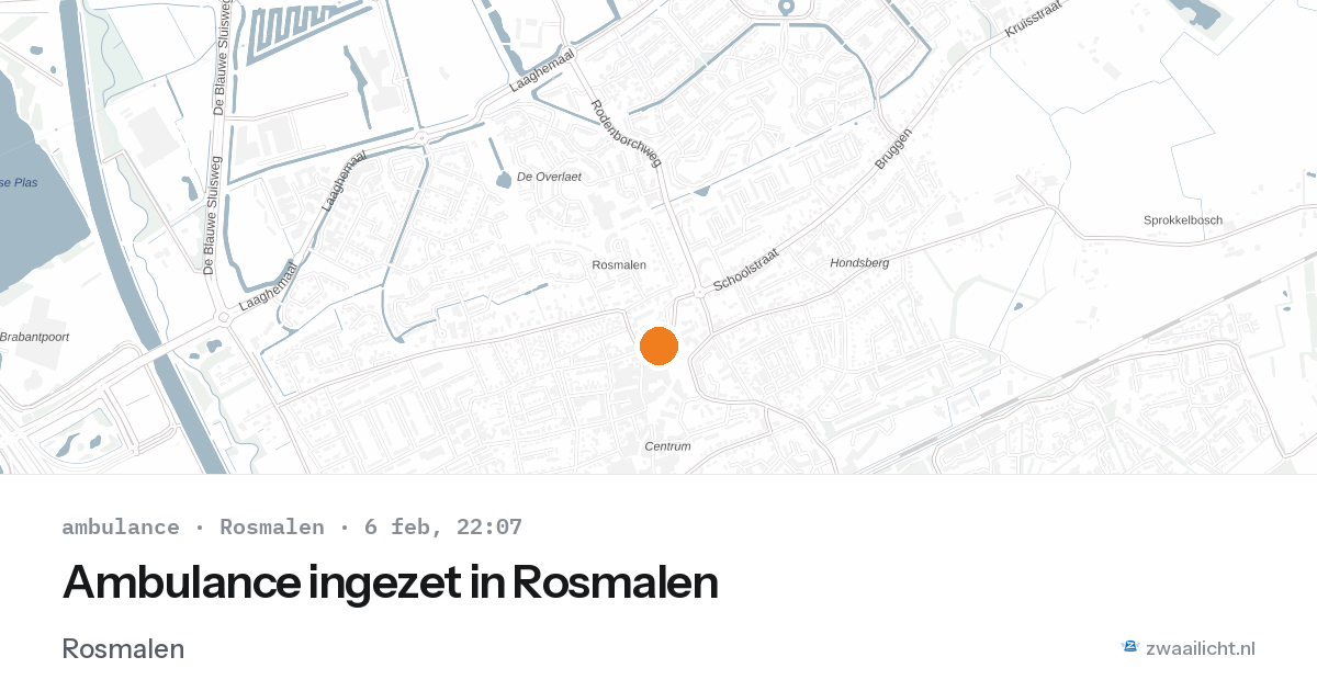 Ambulance ingezet in Rosmalen — 6 feb 2026
