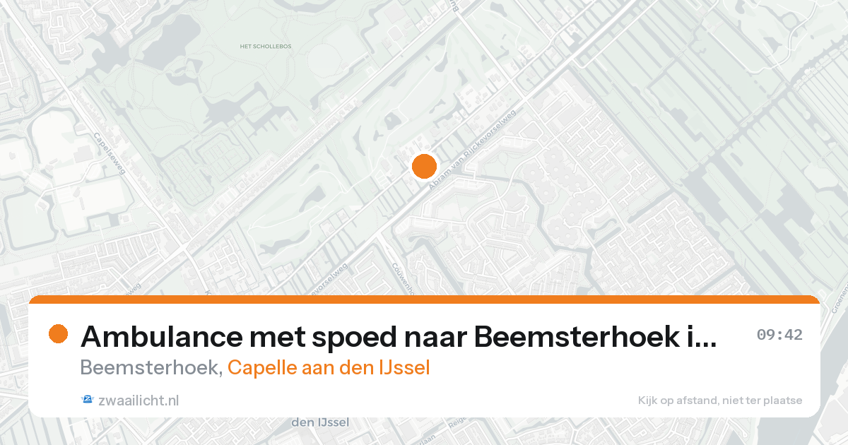 Ambulance met spoed naar Beemsterhoek in Capelle aan den IJssel — 18 aug 2026