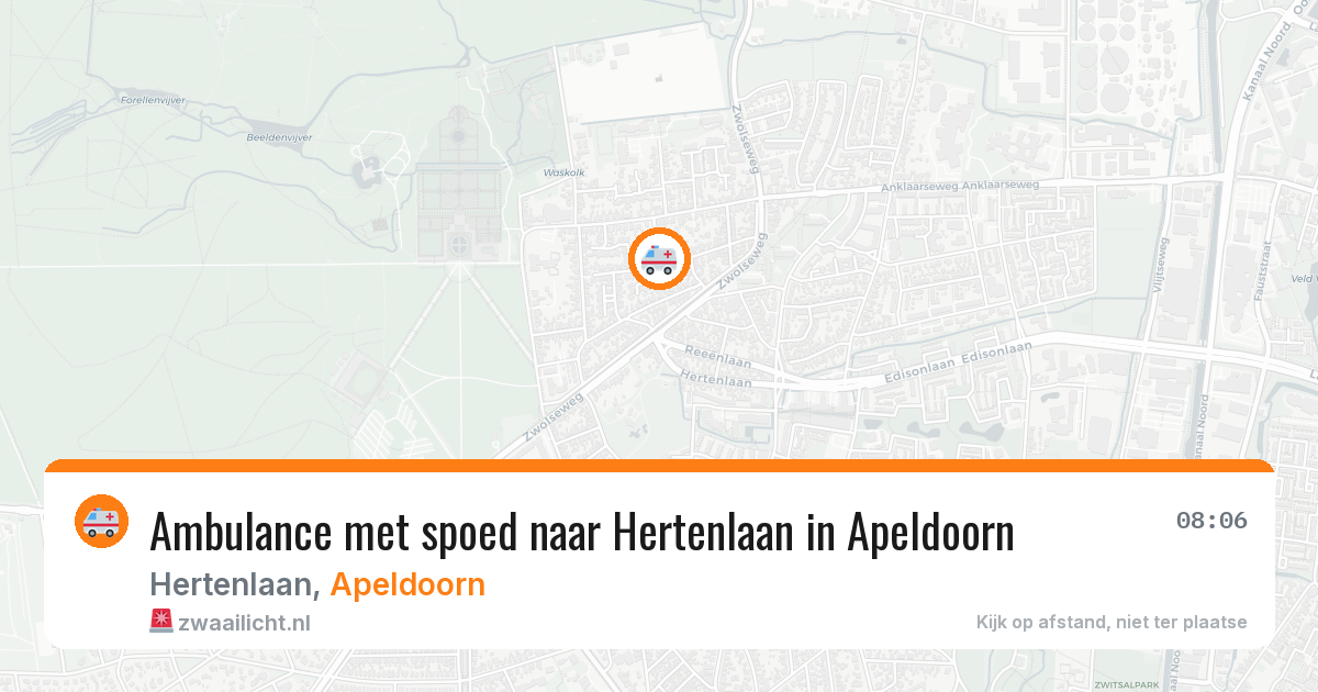 Ambulance met spoed naar Hertenlaan in Apeldoorn — 6 apr 2026