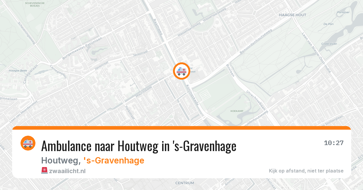 Ambulance naar Houtweg in 's-Gravenhage — 9 aug 2026