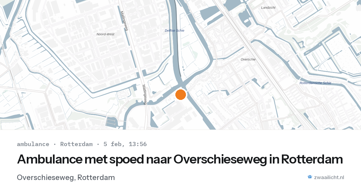 Ambulance met spoed naar Overschieseweg in Rotterdam — 5 feb 2026