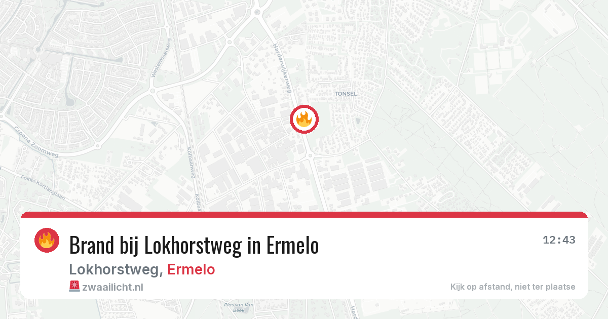 Brand bij Lokhorstweg in Ermelo — 20 mei 2026