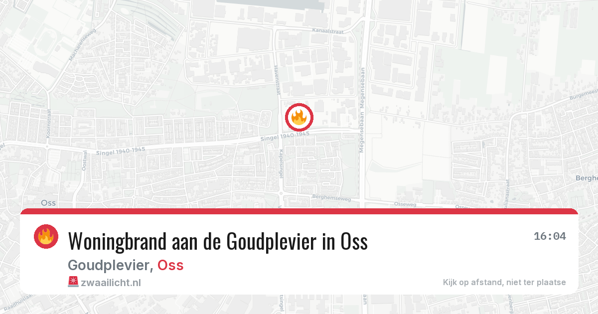 Woningbrand aan de Goudplevier in Oss — 9 jul 2026