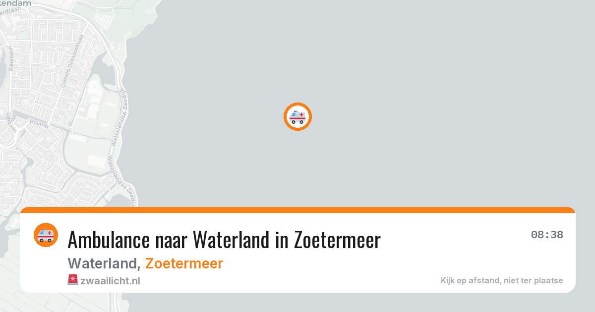 Ambulance naar Waterland in Zoetermeer — 11 aug 2026
