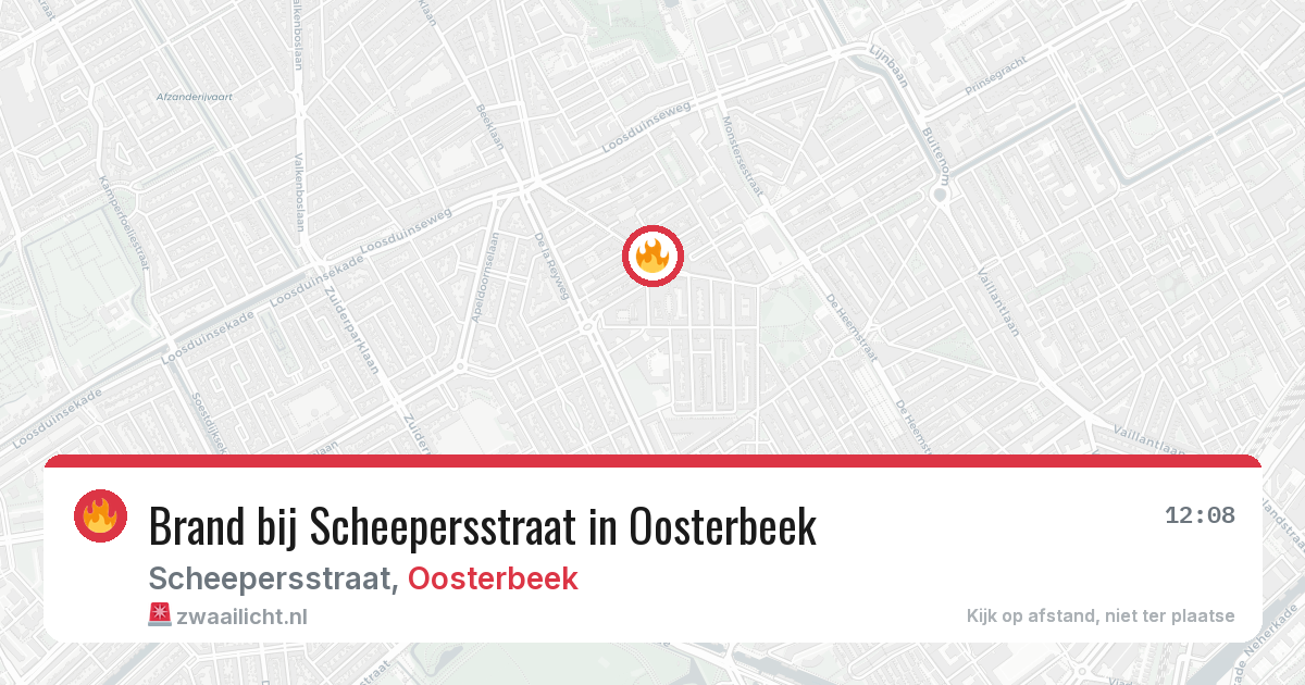 Brand bij Scheepersstraat in Oosterbeek — 17 jun 2026