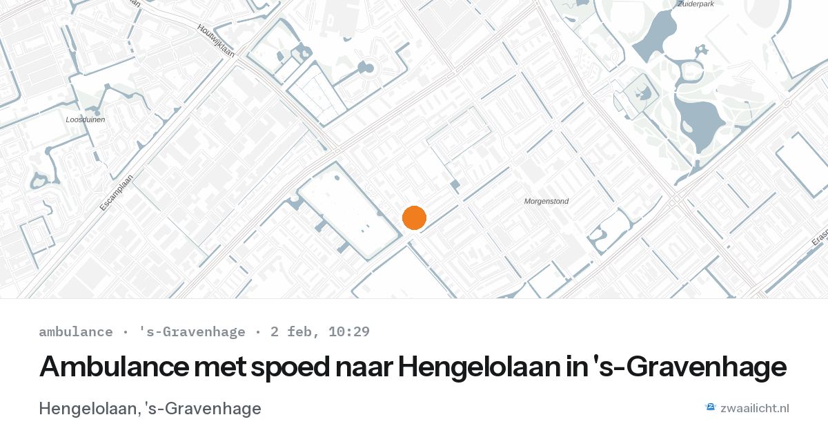 Ambulance met spoed naar Hengelolaan in 's-Gravenhage — 2 feb 2026
