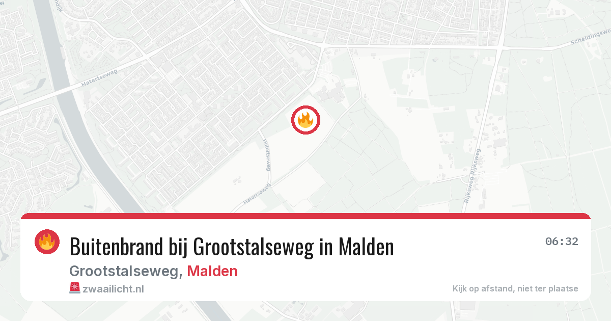 Buitenbrand bij Grootstalseweg in Malden — 24 jul 2026