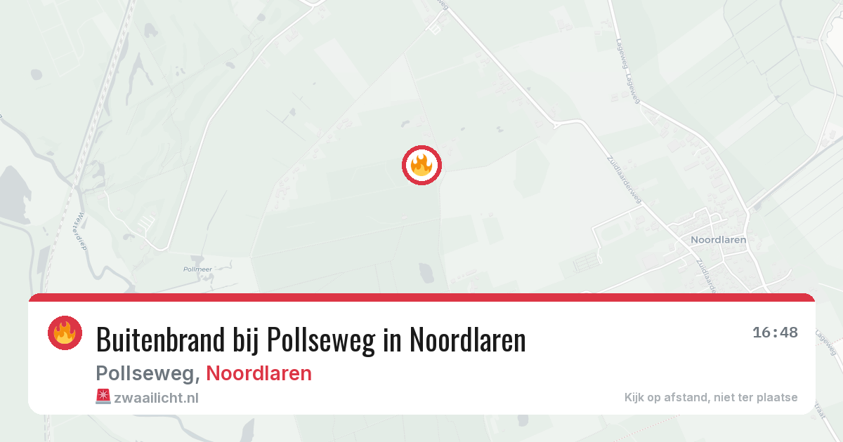 Buitenbrand bij Pollseweg in Noordlaren — 3 aug 2026