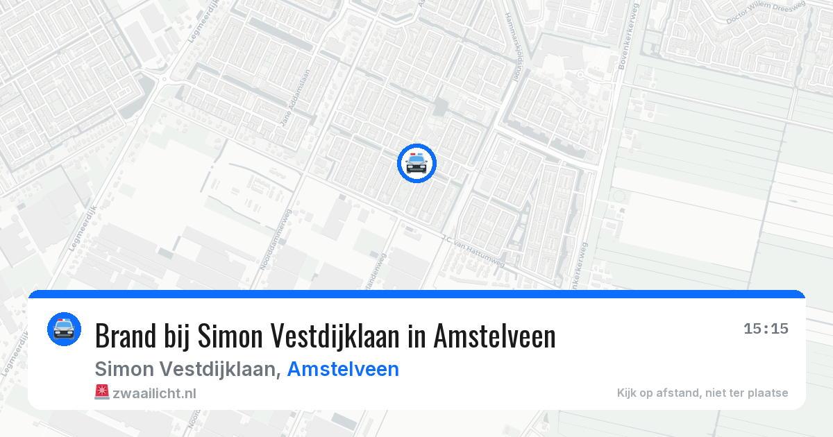 Brand bij Simon Vestdijklaan in Amstelveen — 20 mrt 2026