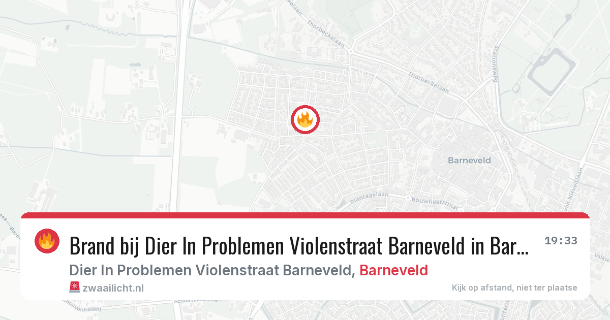 Brand bij Dier In Problemen Violenstraat Barneveld in Barneveld — 14 jun 2026