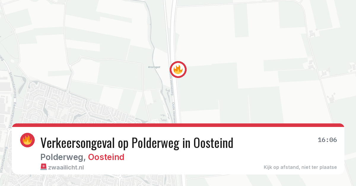 Verkeersongeval op Polderweg in Oosteind — 12 mei 2026