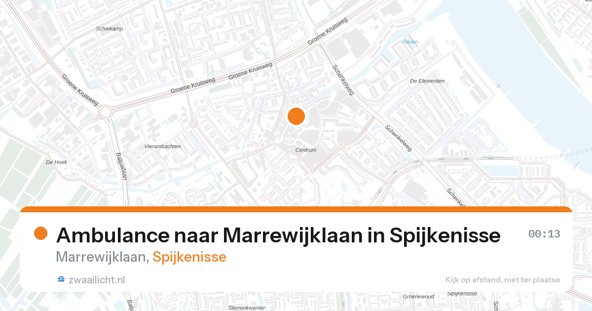 Ambulance naar Marrewijklaan in Spijkenisse — 26 aug 2026