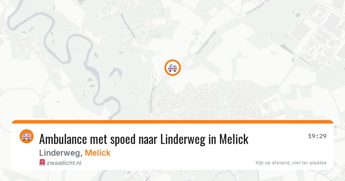 Ambulance met spoed naar Linderweg in Melick — 31 mrt 2026
