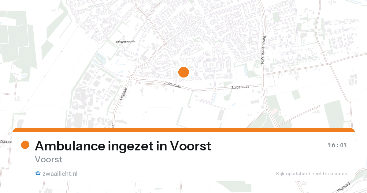 Ambulance ingezet in Voorst — 26 aug 2026