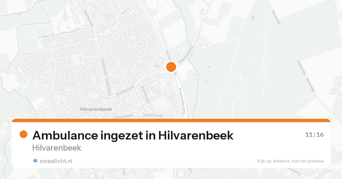 Ambulance ingezet in Hilvarenbeek — 12 jun 2026