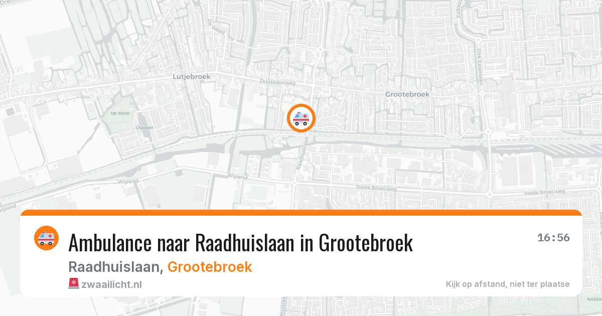 Ambulance naar Raadhuislaan in Grootebroek — 27 mrt 2026