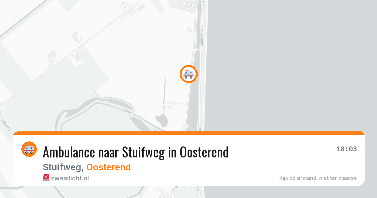 Ambulance naar Stuifweg in Oosterend — 12 jul 2026