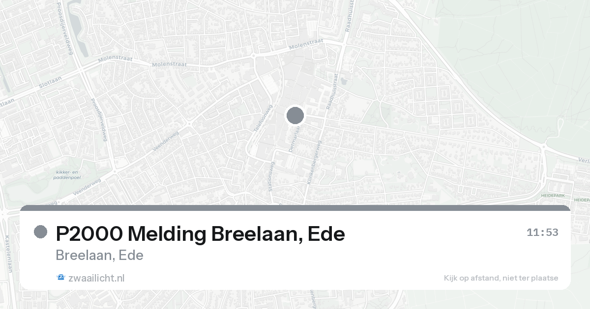 P2000 Melding Breelaan, Ede — 17 aug 2026