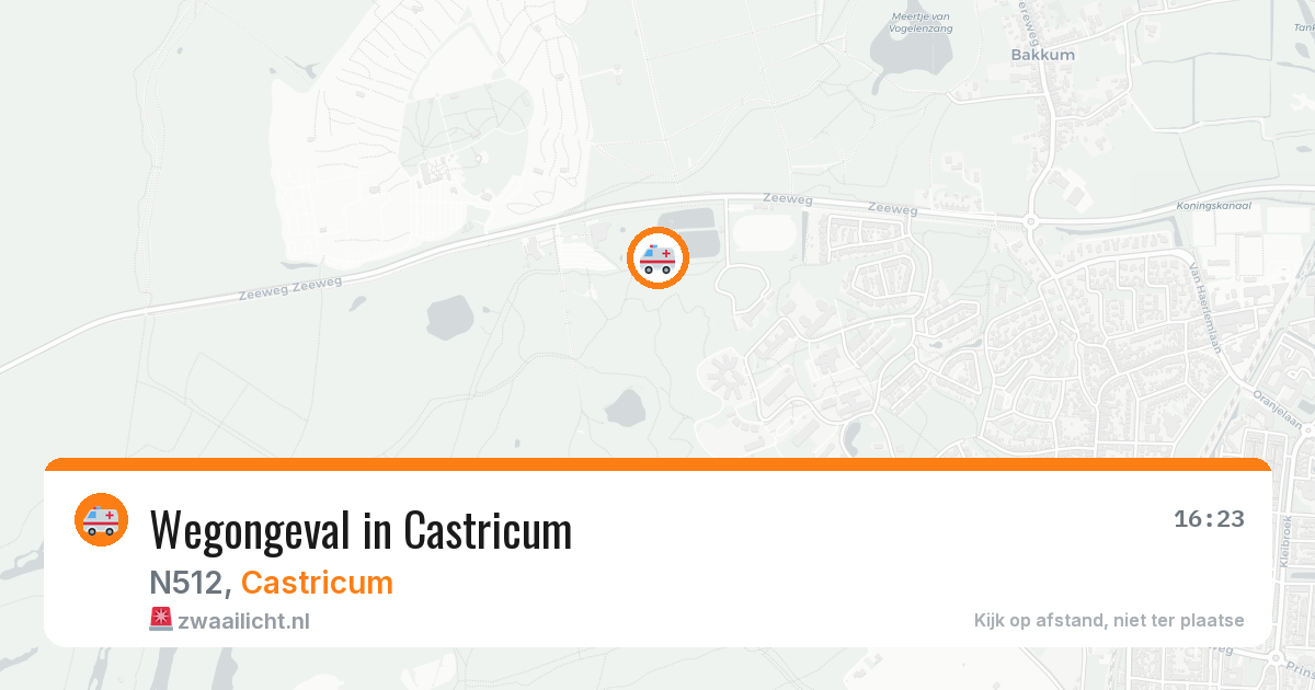 Wegongeval in Castricum — 15 apr 2026