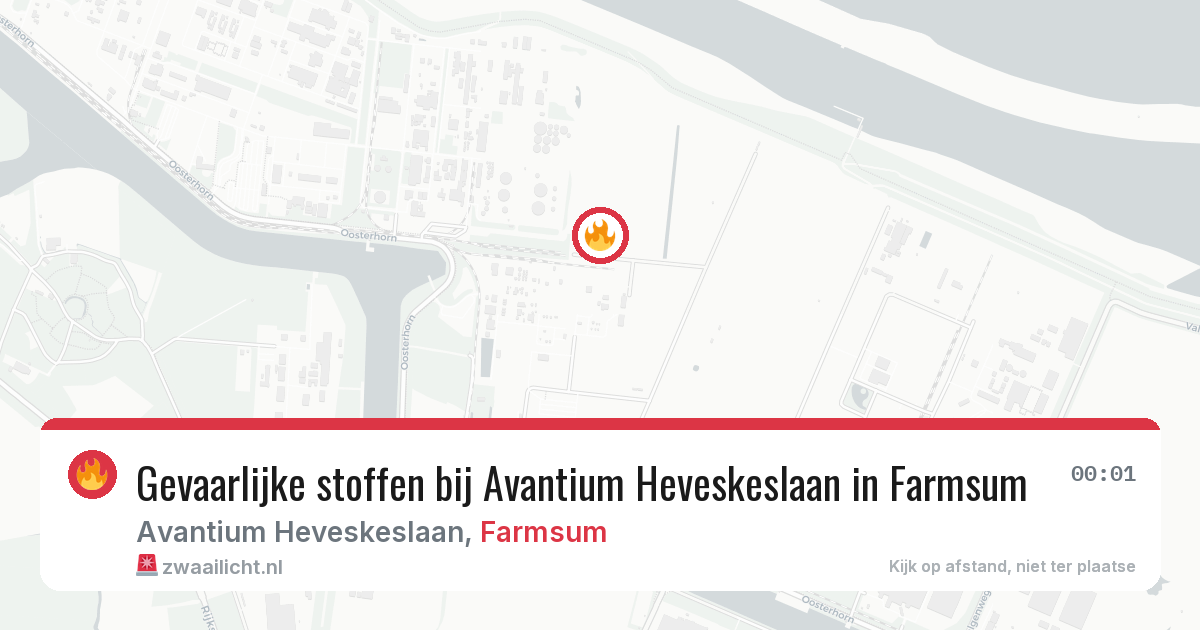 Gevaarlijke stoffen bij Avantium Heveskeslaan in Farmsum — 12 mei 2026