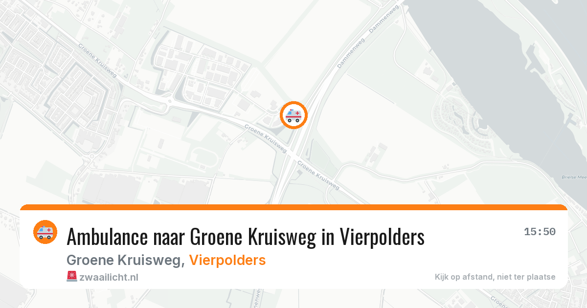 Ambulance naar Groene Kruisweg in Vierpolders — 27 jul 2026