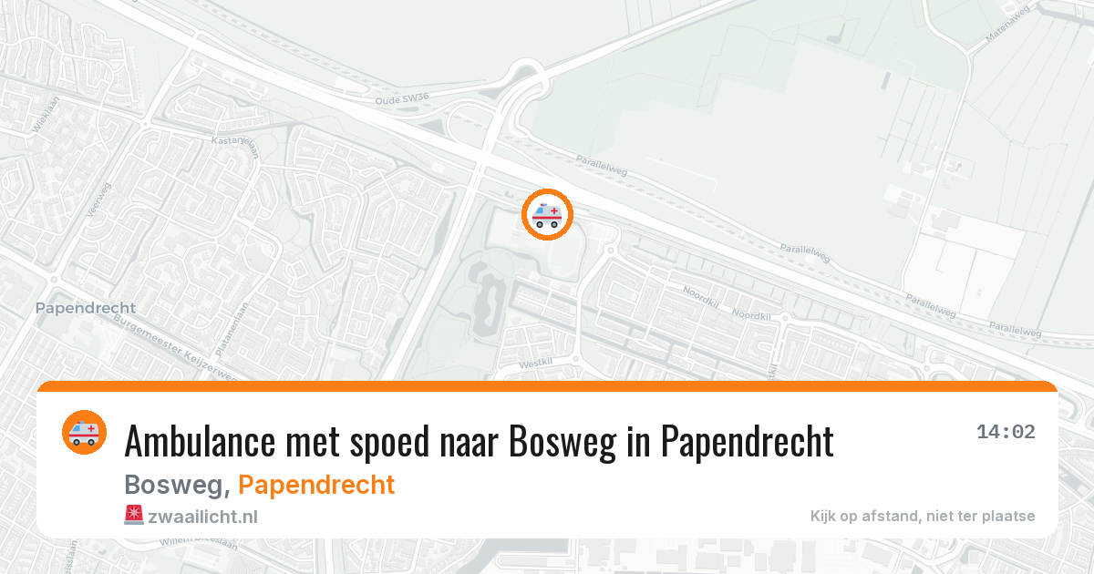 Ambulance met spoed naar Bosweg in Papendrecht — 9 mei 2026