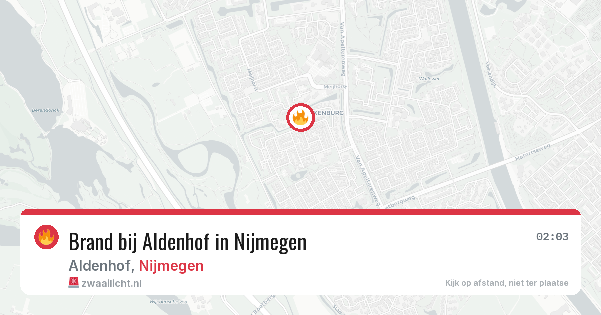 Brand bij Aldenhof in Nijmegen — 23 mei 2026