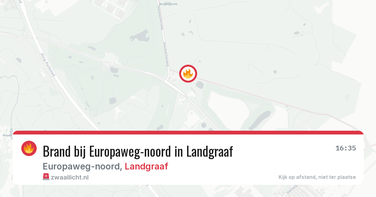 Brand bij Europaweg-noord in Landgraaf — 20 jun 2026