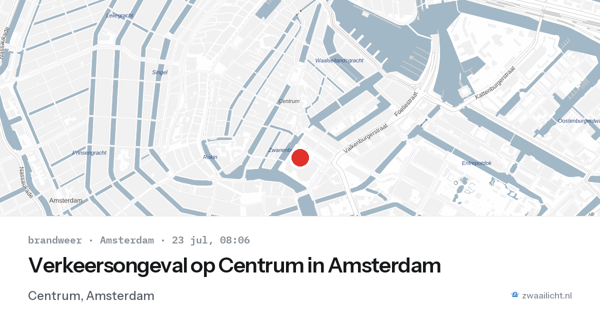 Verkeersongeval op Centrum in Amsterdam — 23 jul 2026