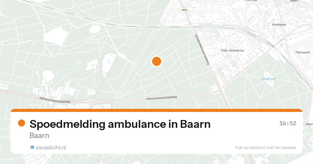 Spoedmelding ambulance in Baarn — 27 aug 2026