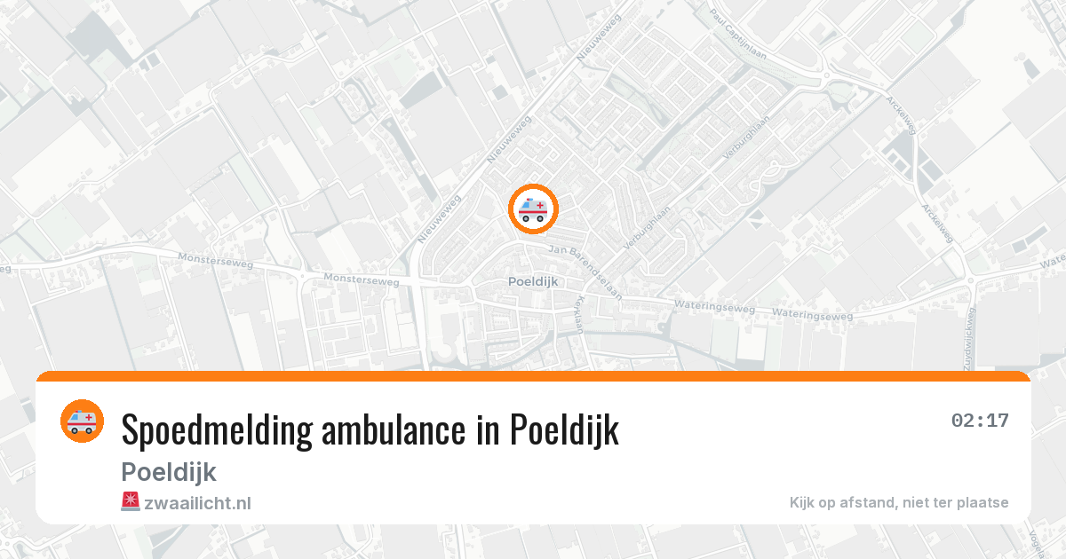 Spoedmelding ambulance in Poeldijk — 15 mei 2026