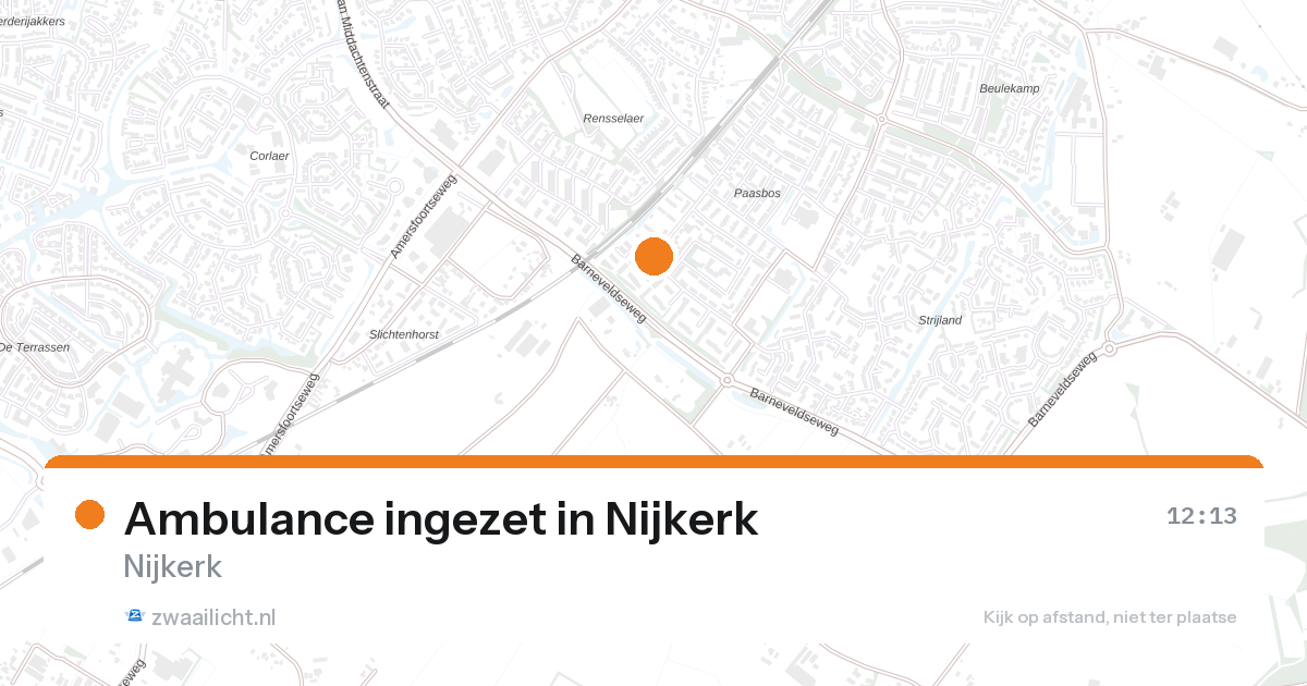 Ambulance ingezet in Nijkerk — 28 aug 2026