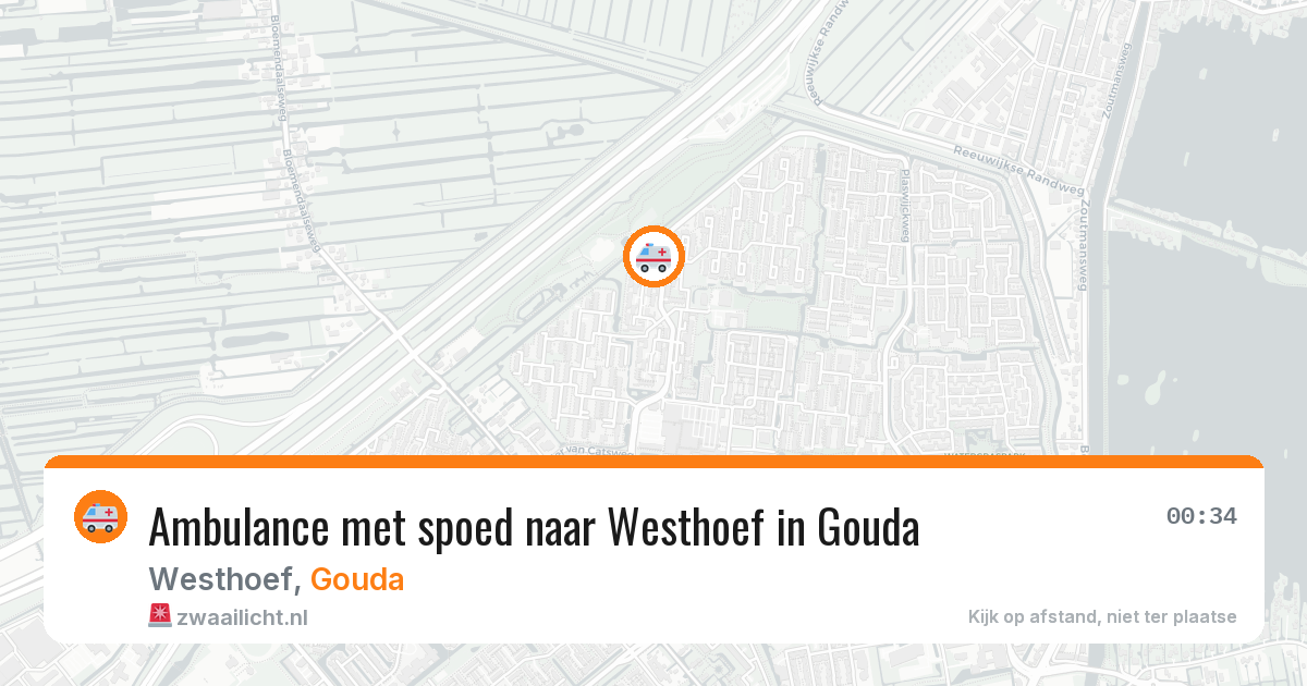 Ambulance met spoed naar Westhoef in Gouda — 21 jun 2026