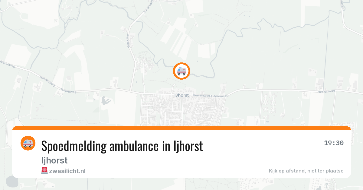 Spoedmelding ambulance in Ijhorst — 31 jul 2026