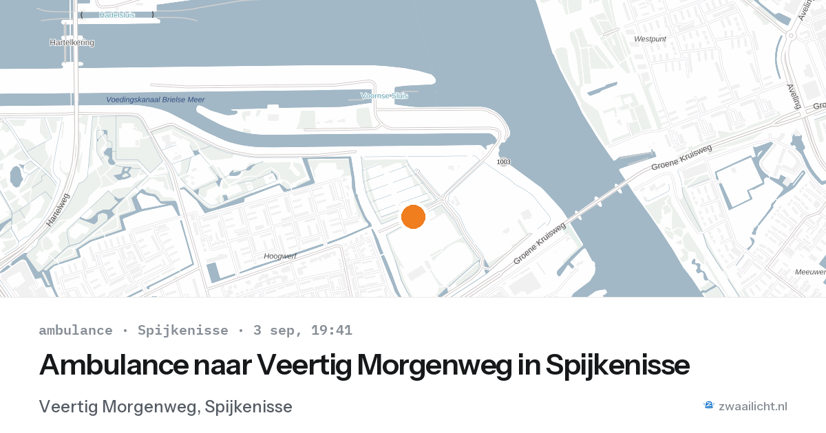 Ambulance naar Veertig Morgenweg in Spijkenisse — 3 sep 2026