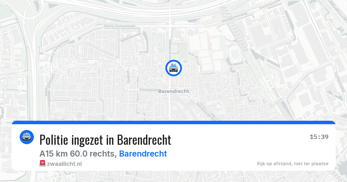Politie ingezet in Barendrecht — 27 mei 2026 | 🚨 Zwaailicht.nl